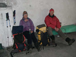 Sandy and Jim in the Bothy