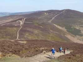 View along the hills