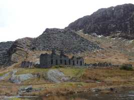 Ruined quarry buildings