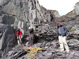 Preparing to climb