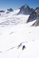 Ascending West face of Gros Rognon