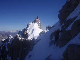 Dave on Midi-Plan Traverse