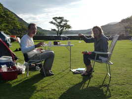 A toast to fine camping