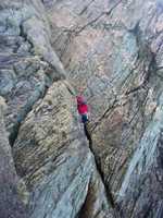 Man of Mystery climbing Symphony Crack