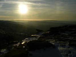 Late Sun from Kinder Downfall
