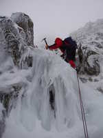 Dave Bish at Start of Tower Gully