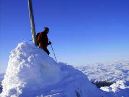Dave on the summit of Gaustatoppen