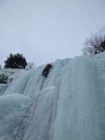 Dave, Tjonnstadbergfossen, crux pitch (P3)  [Andy Stratford]