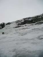 Craig in a sea of ice on Juledagsfossen  [Colin Maddison]