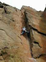 Sheena on crux of GPS