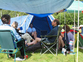 Relaxing at the campsite