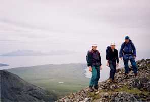 Roger, Trish and Midge on the Cuillin