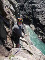John belaying at Craig Coetan