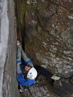 Ann on Crux Roof Pitch