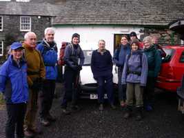 Members of both clubs off for a joint walk