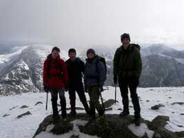 James, Mark, Kasia and Dave on Great Gable