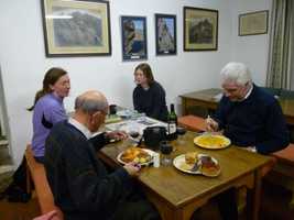 Supper in the Birkness Hut