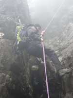 Chris descending from 3rd Pinnacle