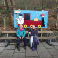 Lester & Roger await the Santa Special at Cei Llydan station (Llanberis Lake Railway) (Dave Shotton)