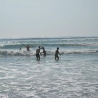 A quick dip at Sennen Beach (Roger Dyke)