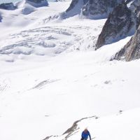 Ascending West face of Gros Rognon (David Bish)