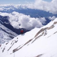 Dave on Cosmiques Arête (Roger Daley)