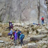 The walking group pass by (Alan Wylie)