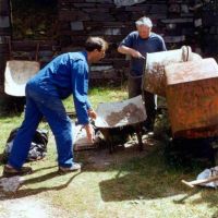 Lester and Chris mixing (Virginia Castick)