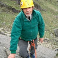 Peter arrives at the belay (Peter Walker)