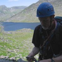 David at bottom of Milestone Buttress (James Richardson)