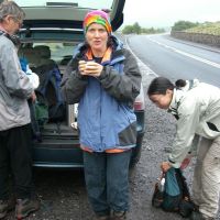 Trying to warm up after Llyn Ogwen (Virginia Castick)