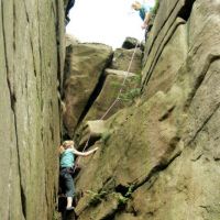 Kate Exiting Owl Gully (Dave Dillon)