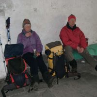 Sandy and Jim in the Bothy (Virginia Castick)