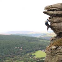 Trish on Gargoyle Flake with a Red Arrows Fly-past (Dave Dillon)