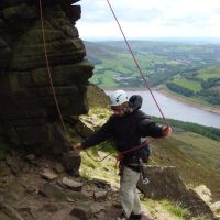 Al demonstrates rope management in high wind (Dave Shotton)
