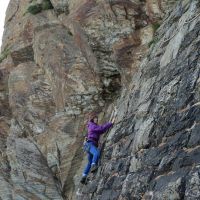 Trish above the beach (Dave Dillon)