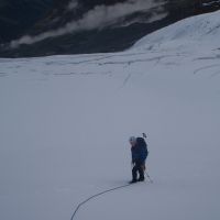 Katharine on Laveciau glacier (Gareth Williams)
