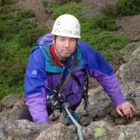 Jim on Middlefell Butress (Gareth Williams)