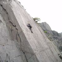 Gareth failing to fall off for the cameras on  'Goose Creature' E3 6a (Colin Maddison)