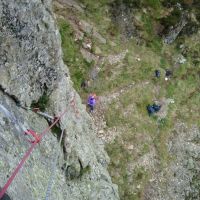 You alright up there Colin - Craig belaying on 'The Fang' (MVS) (Colin Maddison)