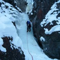 Craig leading on Tungtvann - WI 4 (Colin Maddison)