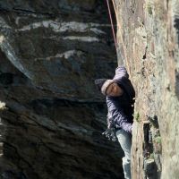 Al climbing at Gogarth (Andrew Croughton)