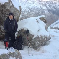 Andy Stratford at the foot of Bidean Nam Bean in Glencoe (Emily Pitts)