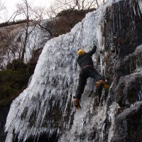 Gareth on Lost Valley ice (Colin Maddison)