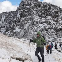 Jo with Castell-y-Gwynt behind (Andy Stratford)