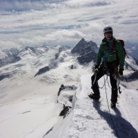 Steve Graham, summit of Monch (Andy Stratford)
