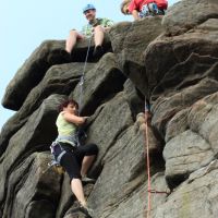 Mark and Clare on Dover Wall Route 2 (Dave Dillon)