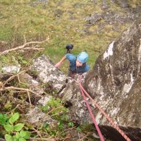 All the way from Glasgow for this! Carolyn on While Wall (Colin Maddison)