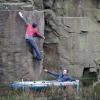 Jim water bouldering (Dave Wylie)