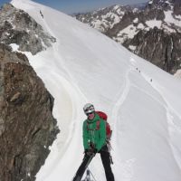 Dome des Ecrins 29 years later showing the retreat of the hanging glacier (Andy Stratford)